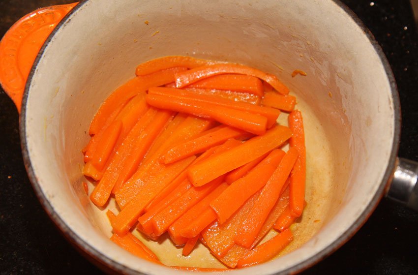 boiled glazed carrots