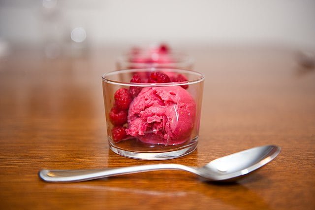homemade raspberry sherbert 4426007421